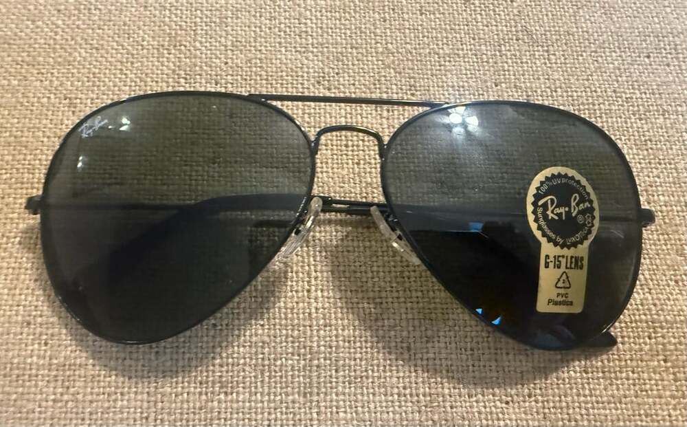 Ray-Ban Aviator Sunglasses Black G-15 Lens